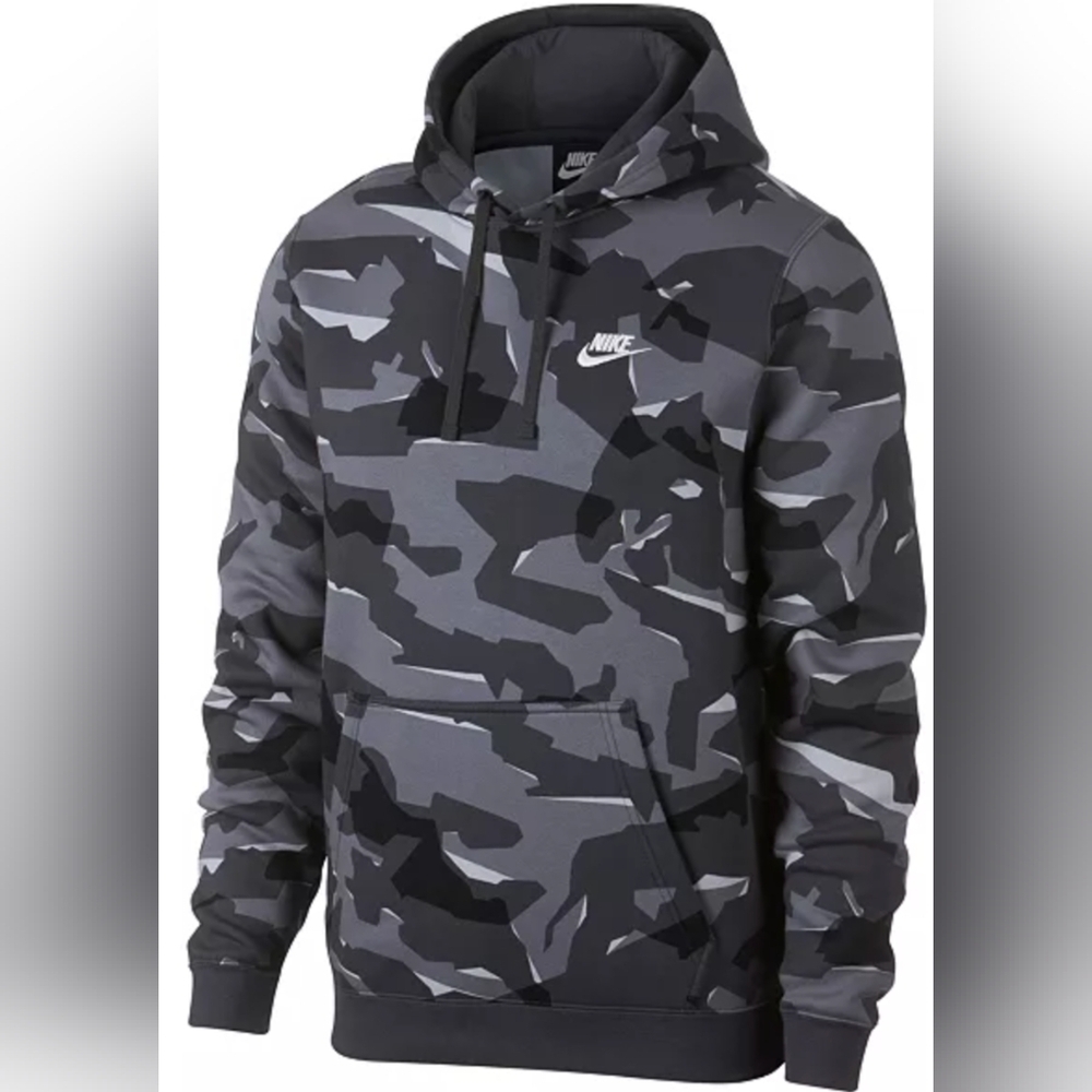 Nike Sportswear Camo-Print Fleece Hoodie Sweatshirt Size S Used Exc MSRP $65 - Picture 1 of 7